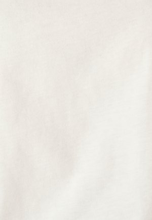 Weißer Baumwollstoff mit einer glatten, leicht strukturierten Oberfläche. Die Farbe ist einheitlich ohne sichtbare Muster oder Designs.