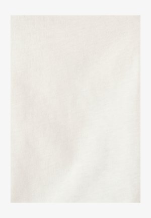 Tissu en coton blanc avec une surface lisse et légèrement texturée. La couleur est uniforme sans motifs ni dessins visibles.