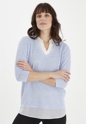 FRVEREXAN 1 PULLOVER - Strickpullover - brunnera blue melange