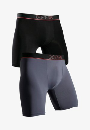H.I.S 2 PACK FUNKTIONS - Kurze Boxershorts - grau/schwarz