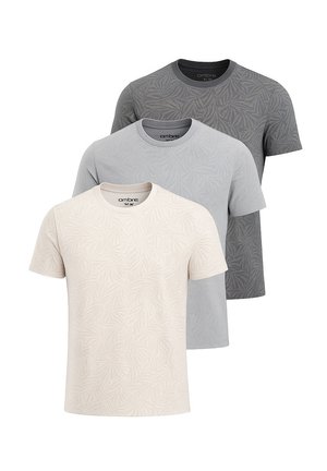 3-PACK  - T-Shirt print - offwhite/light grey/dark grey