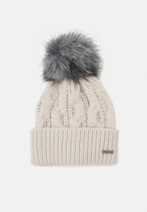 BOUNDLE DAYS™ CABLE KNIT POM BEANIE - Pletena kapa - dark stone