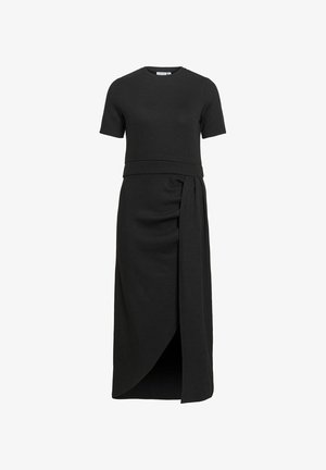 VILA, MIDI DRESS VIRAFFI SHORT SLEEVED - Rochie tip creion - black