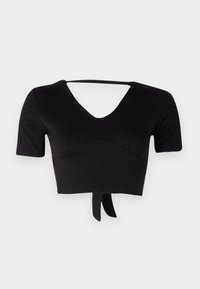 CRISSY BACKLESS SHORT SLEEVE - T-shirt con stampa - black