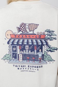 Kaotiko TAIYAKI UNISEX - Majica kratkih rukava s printom - ivory