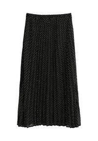 POLKA DOT CHIFFON PLEATED MIDI - Jupe plissée - black pattern