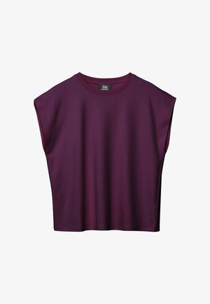 Stradivarius, B06 BASIC DROPPED-SHOULDER T-SHIRT 02504444 - T-shirt basic - dark purple