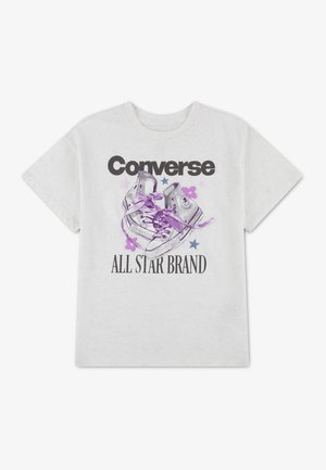 Converse, RIBBON CHUCK TEE - Μπλουζάκι με στάμπα - vintage white heather