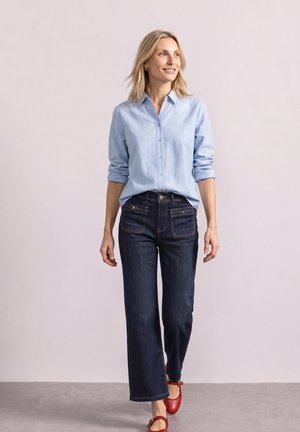 Street One, LANGARM OXFORD BLUSE MIT HEMDBLUSENKRAGEN - Chemisier - northern blue