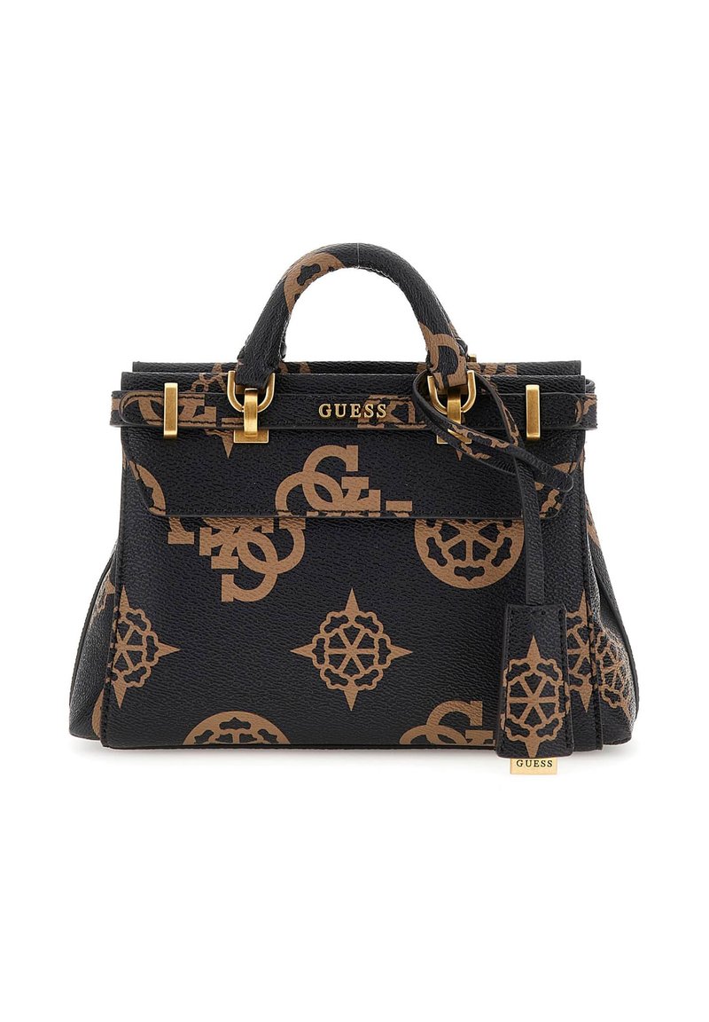 Guess SESTRI LOGO MINI SATCHEL - Ručna torba - mocha logo