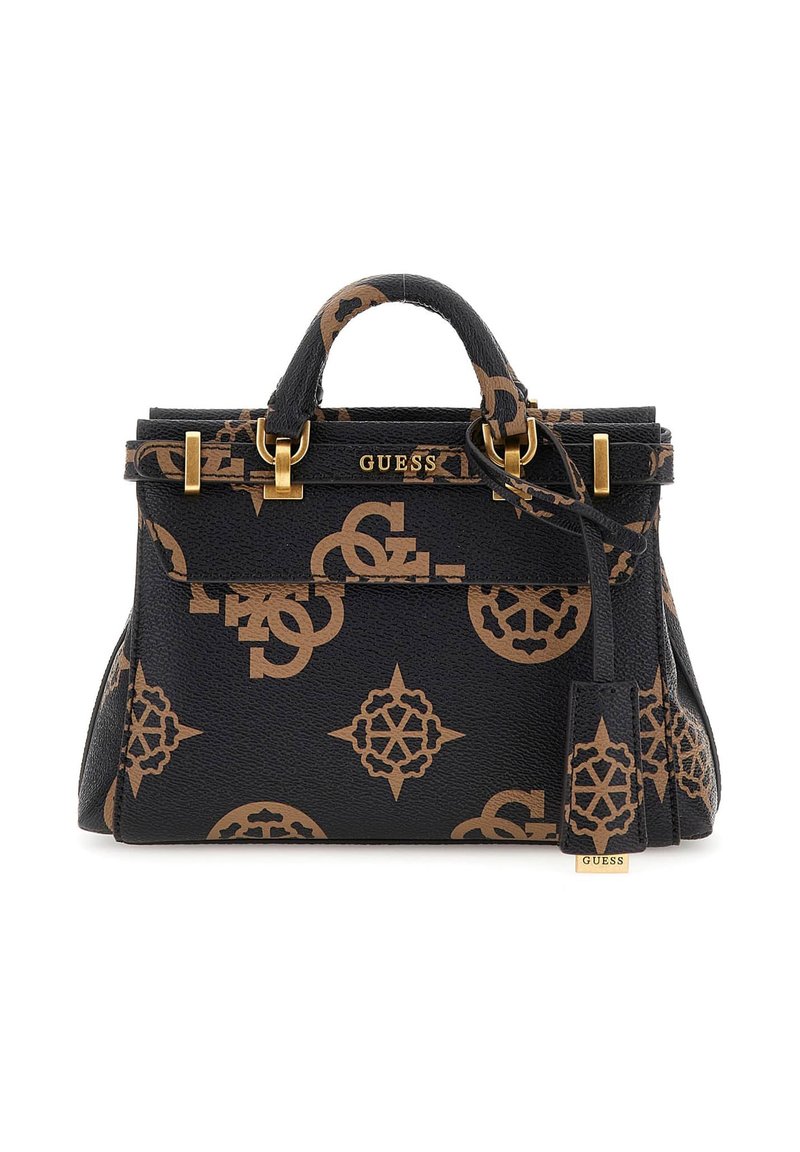 Guess - SESTRI LOGO MINI SATCHEL - Handbag - mocha logo, Enlarge