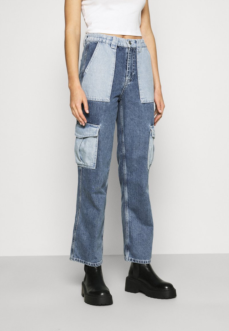 BDG Urban Outfitters SKATE PATCHWORK - Jeans Relaxed Fit - blue/blue