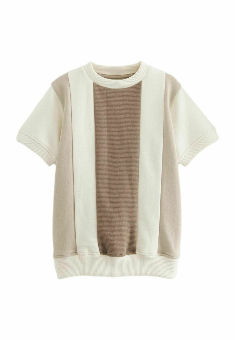 Next VERTICAL TEXTURED COLOURBLOCK - REGULAR FIT - Trükipildiga T-särk - neutral