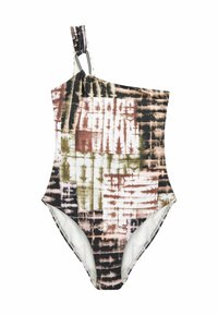 Next HARDWARE TUMMY CONTROL  - Badeanzug - black khaki green tiedye