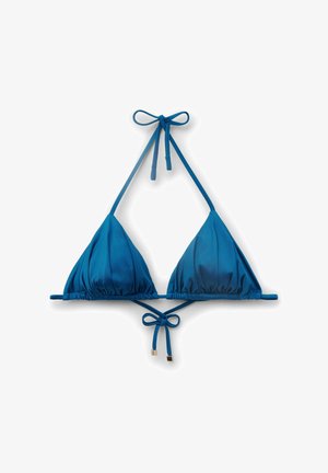 Calzedonia, SHINY SATIN - Bikinitop - blue