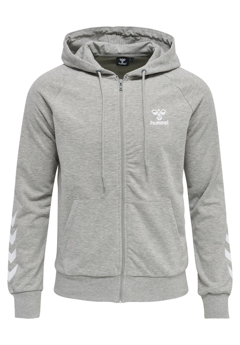 Hummel Sweater met rits grijs gemêleerd