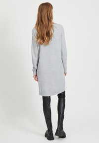 VILA VIRIL DRESS - Strikkjoler - light grey melange