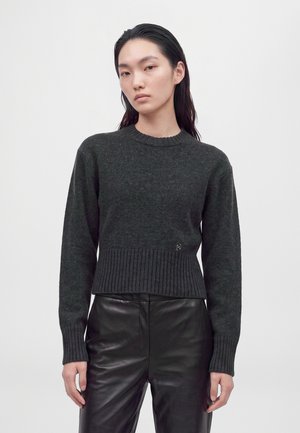 Holzweiler, JULIA CROPPED CREWNECK - Пуловер - dark grey