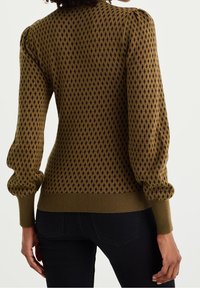 WE Fashion Stickad tröja - dark green