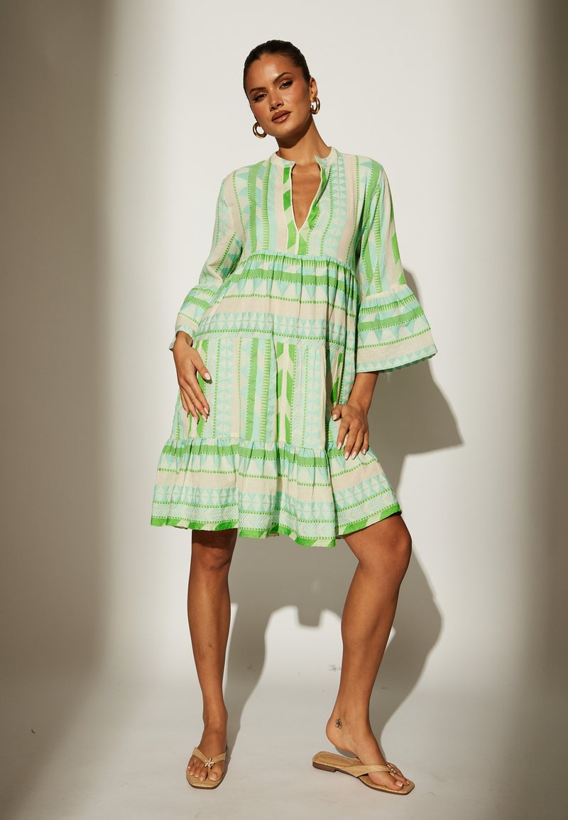 South Beach LONG SLEEVE PRINT MINI - Complementos de playa - green