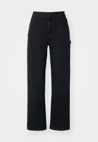 PIERCE PANT - Traperice opuštenog kroja - black stone
