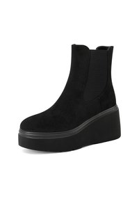 Queen Helena Botines con plataforma - nero microfibra