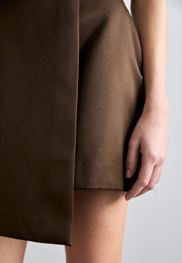 RAYE - A-line skirt - dark mahogany2