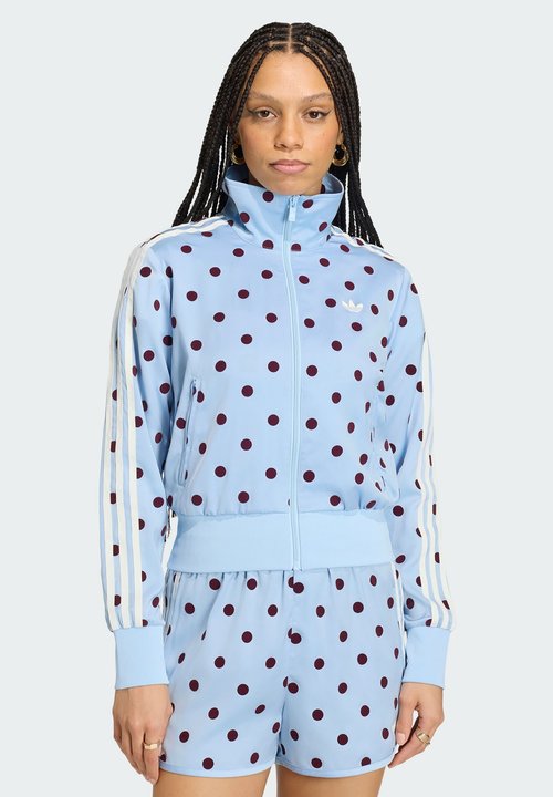 adidas Originals SATIN POLKA DOTS TT - Bluză de molton cu fermoar - clear sky
