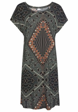 LASCANA, Nightie - gemustert-schwarz-braun-ecru