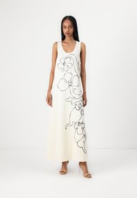 Marimekko HELMI BALUNS - Svetríkové šaty - white/dark grey
