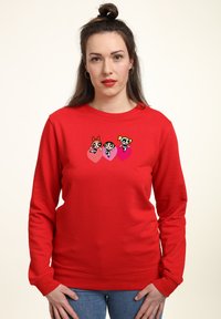 Henry Tiger THE POWERPUFF GIRLS TRIPLE HEART GRAPHIC - Felpa - red