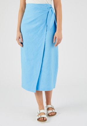 Damart CLIMATYL - Jupe portefeuille - Cerulean Blue