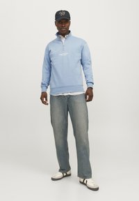 Jack & Jones JORVESTERBRO QUARTER ZIP - Collegepaita - mountain spring