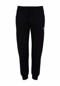 Sorte sweatpants med elastisk talje, justerbar snor, tapered fit og sidelommer. Lavet af blødt, tekstureret stof.