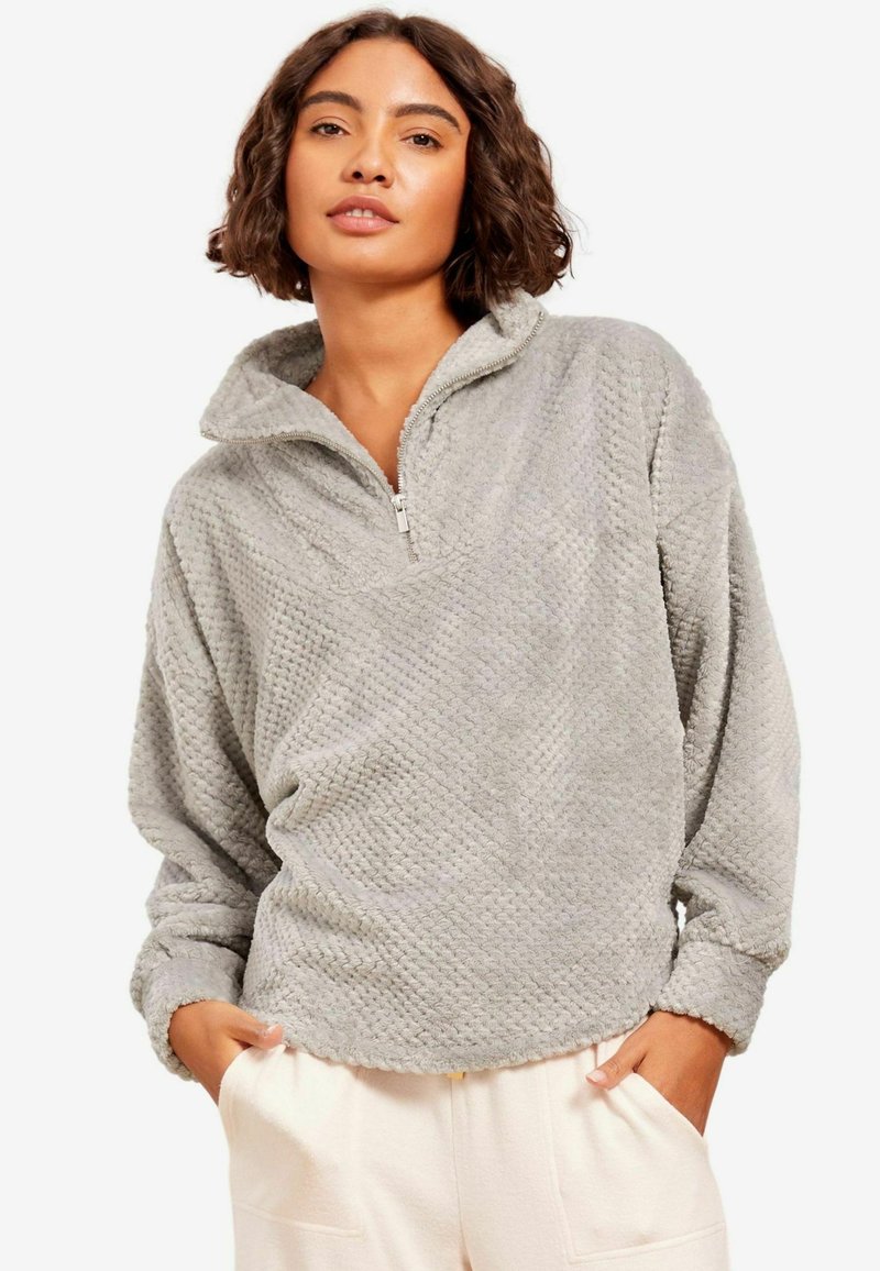 Friends Like These TEXTURED 3/4 ZIP UP - Fleecetrøjer - grey