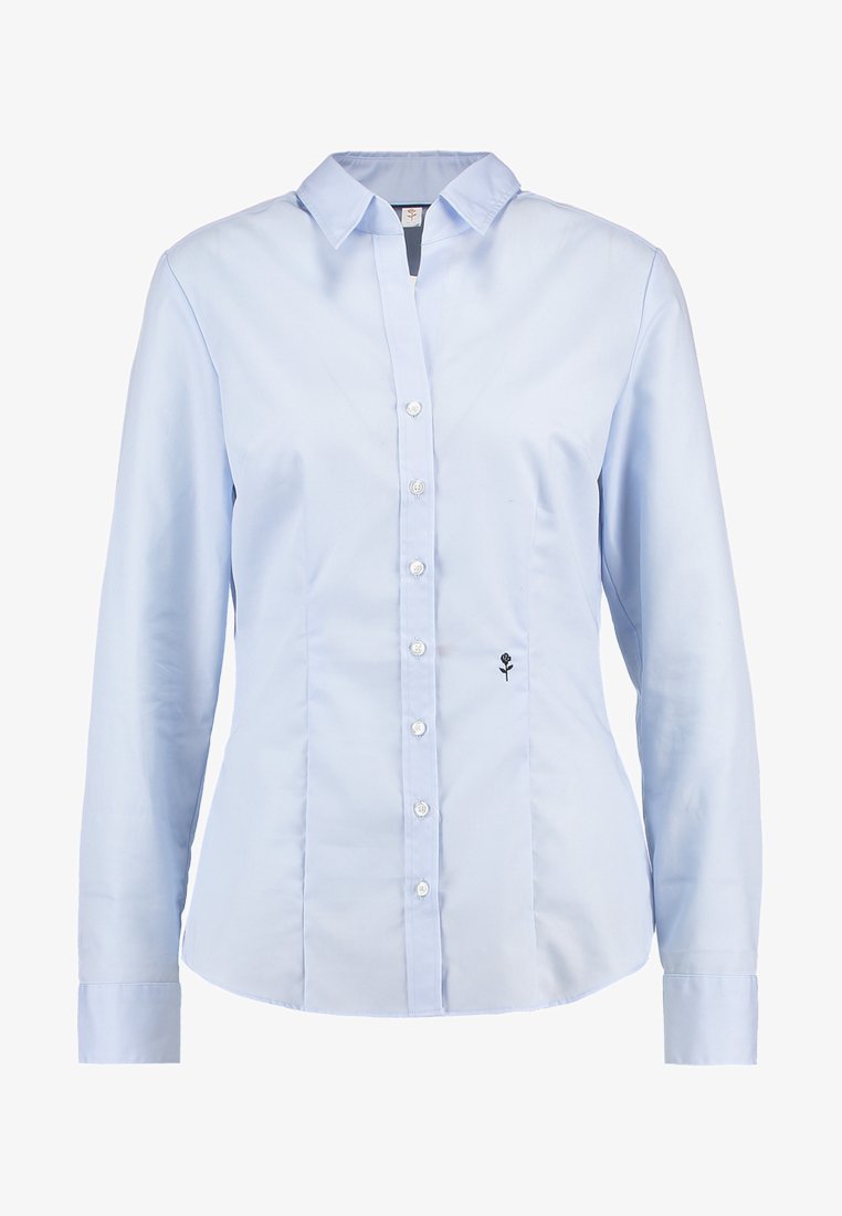 Seidensticker Schwarze Rose Button Down Blouse Dark Blue Light Blue Zalando Co Uk