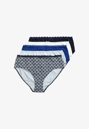 Ulla Popken, MIDI BRIEFS, 5-PACK, PATTERNED/PLAIN COLOURS - Slip - pale blue
