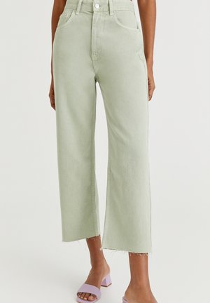 Jeans straight leg - mottled light green