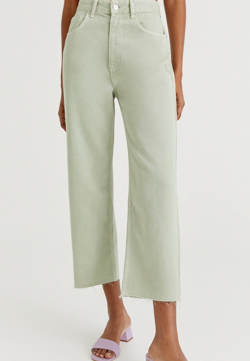 PULL&BEAR Vaqueros rectos - mottled light green