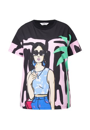 Angel of Style BOXY FIT - Print T-shirt - black