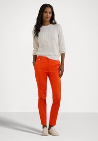 Lauren Ralph Lauren DOUBLE FACED STRETCH COTTON TROUSER - Housut - orange
