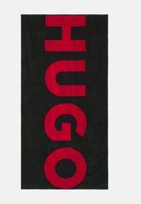 HUGO TOWEL CORPORATE LOGO - Beach towel - black