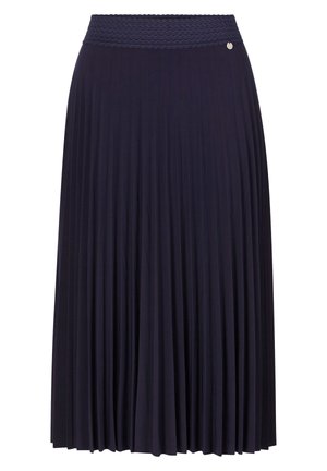 Rich & Royal LEICHTER MIDI-PLISSEE ROCK - Falda acampanada - deep blue