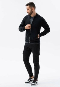 Ombre LONG SLEEVES - Felpa con zip - black