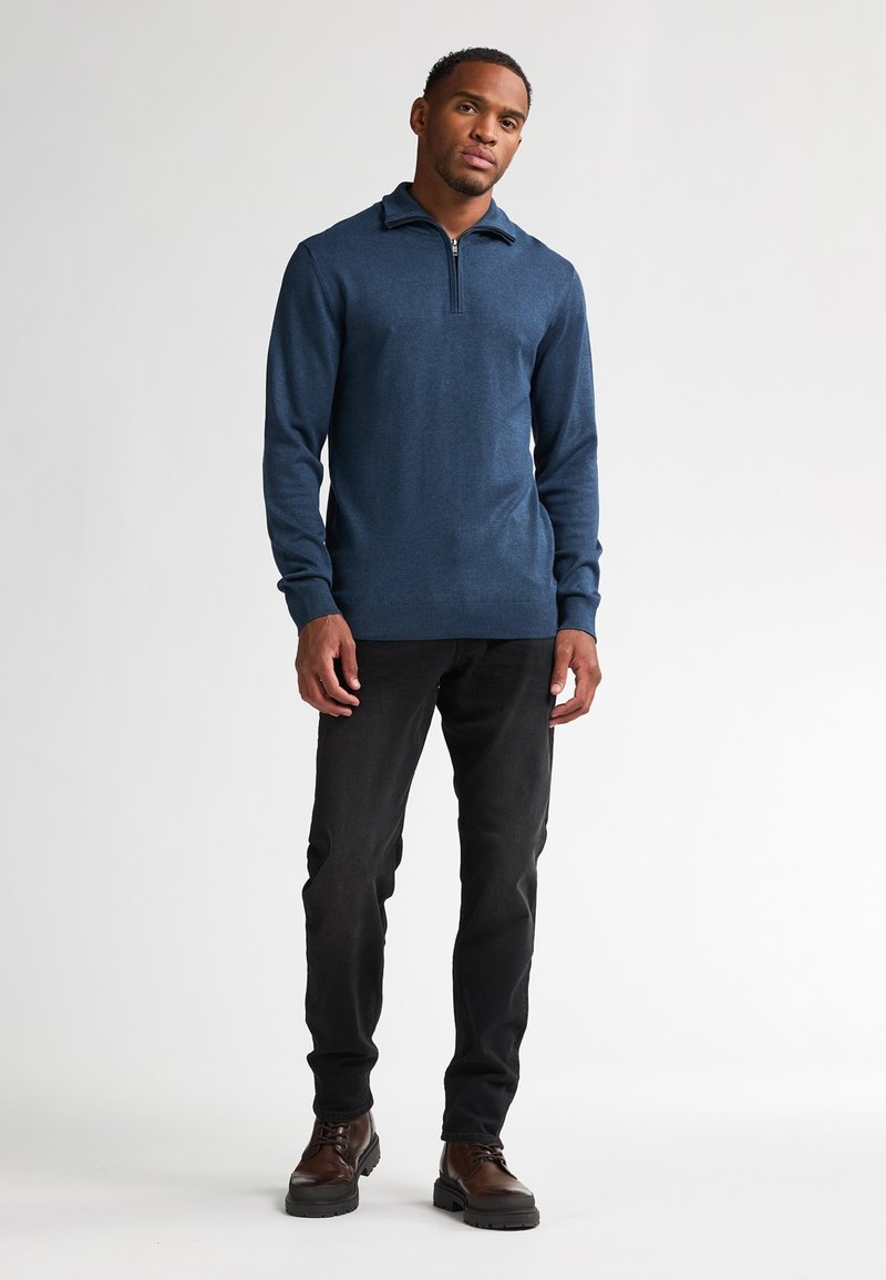 Petrol Industries HALF ZIP LEXINGTON Strickpullover dark denim