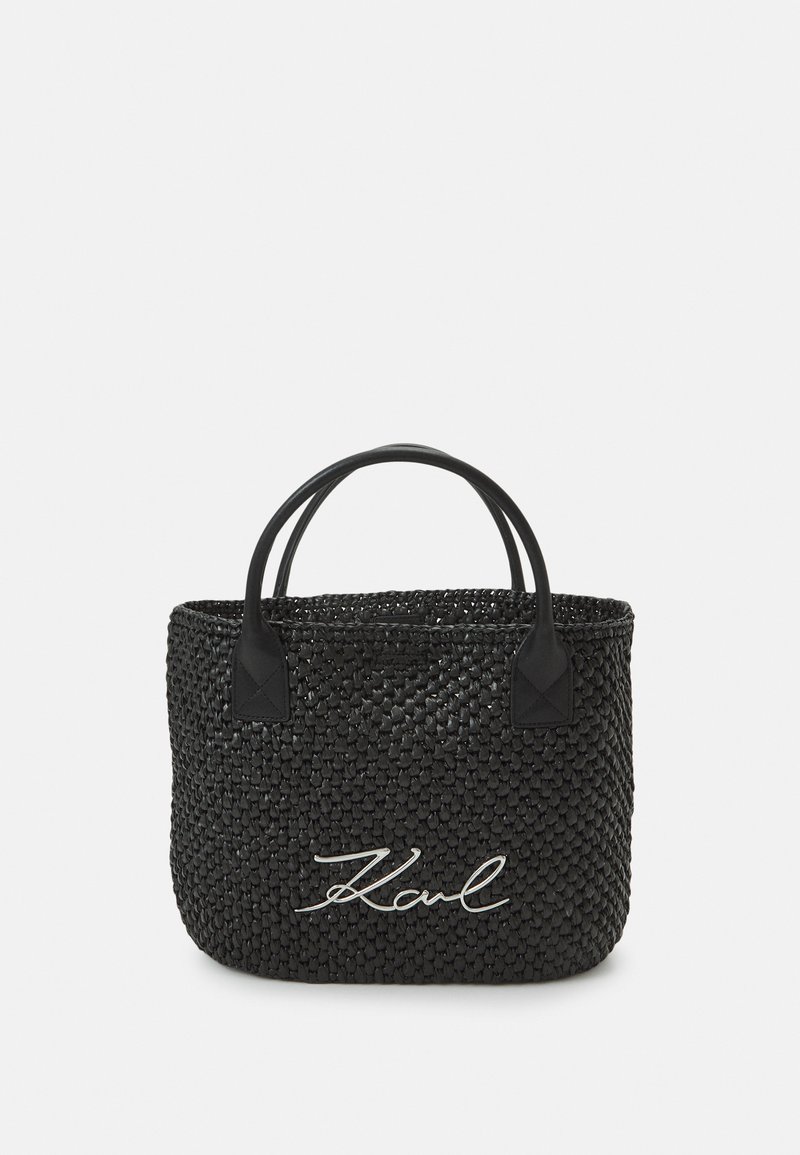 KARL LAGERFELD SIGNATURE BEACH BASKET Tote bag black Zalando.co.uk