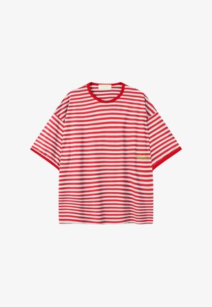 Another Cotton Lab, ANOTHER STRIPED T-SHIRT - Tričko s potlačou - red stripes