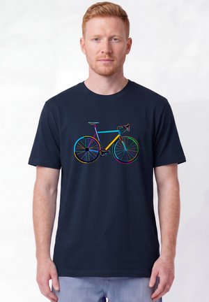 watapparel, FAHRRAD BY NIGHT UNISEX - T-Shirt print - french navy