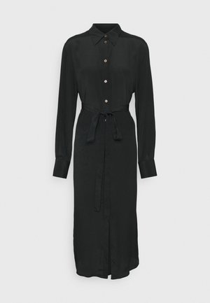 WOMENS SPRAY SWIRL PLACKET DRESS - Paitamekko - black