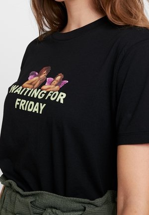 Print T-shirt - black
